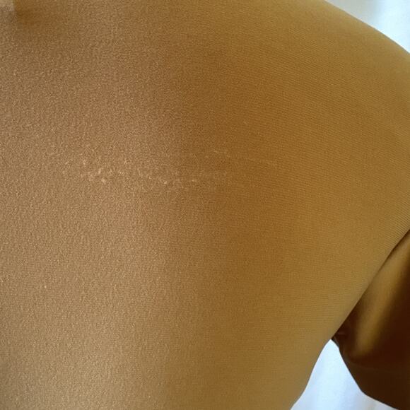 NORMA KAMALI Kamali Kulture Crew Neck Shirred Dress In Taupe Size M - Picture 10 of 16